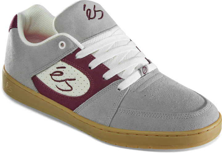 accel slim - skate shoes - grey/burgundy - esskateboarding
