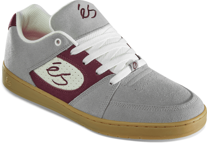 accel slim - skate shoes - grey/burgundy - esskateboarding
