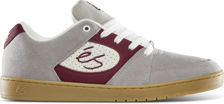 accel slim - skate shoes - grey/burgundy - esskateboarding