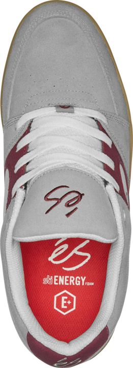 accel slim - skate shoes - grey/burgundy - esskateboarding