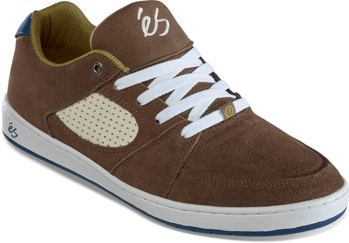 accel slim - skate shoes - brown/tan/blue - esskateboarding