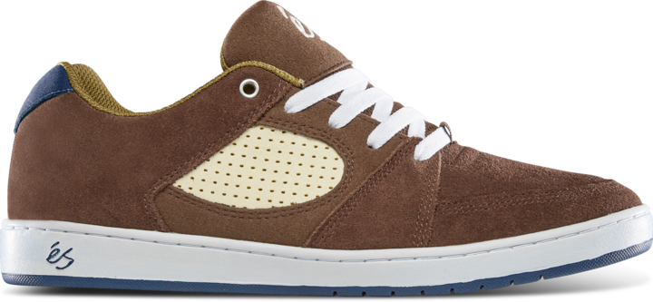 accel slim - skate shoes - brown/tan/blue - esskateboarding