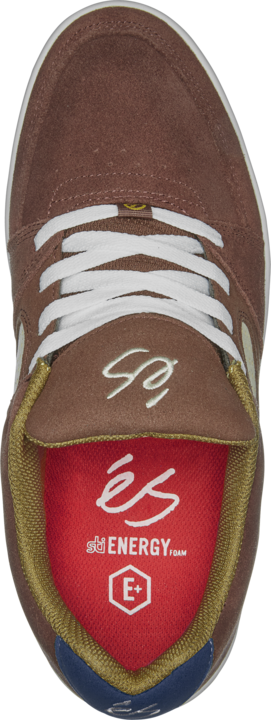 accel slim - skate shoes - brown/tan/blue - esskateboarding