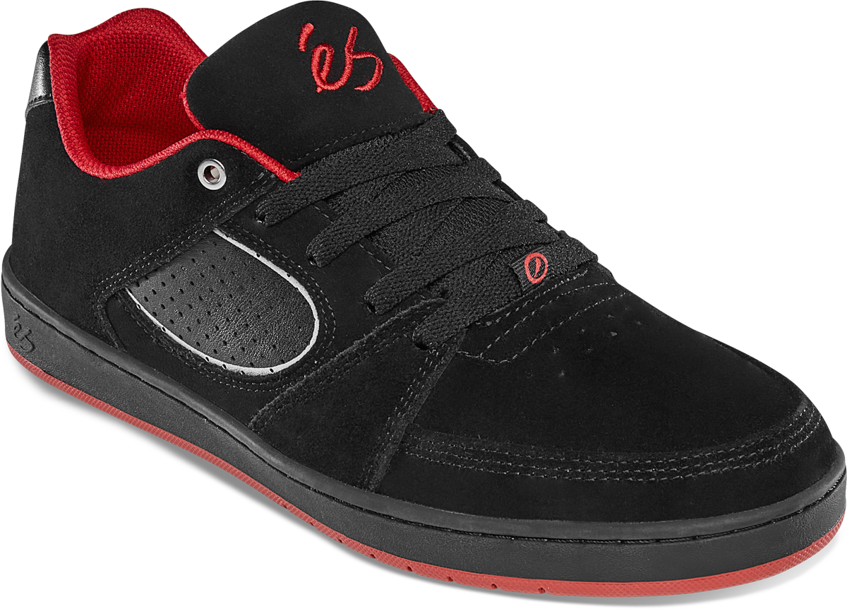 accel slim - skate shoes - black/black/silver - esskateboarding