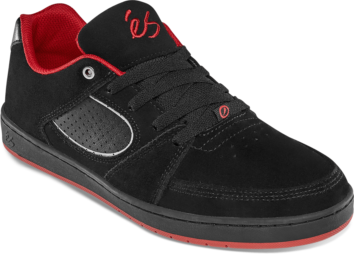 accel slim - skate shoes - black/black/silver - esskateboarding