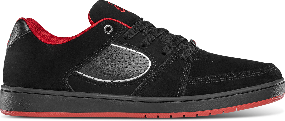 accel slim - skate shoes - black/black/silver - esskateboarding
