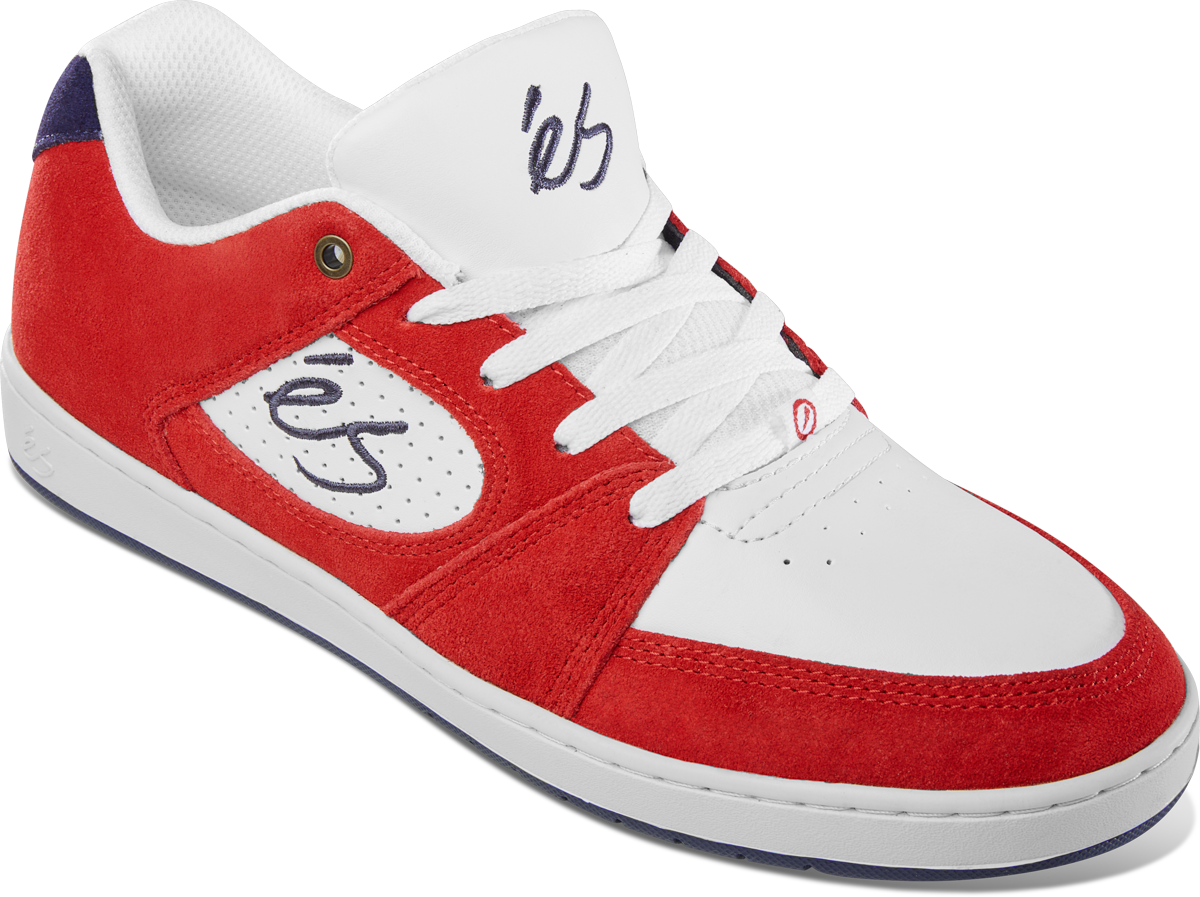 accel slim - skate shoes - red/white/navy - esskateboarding