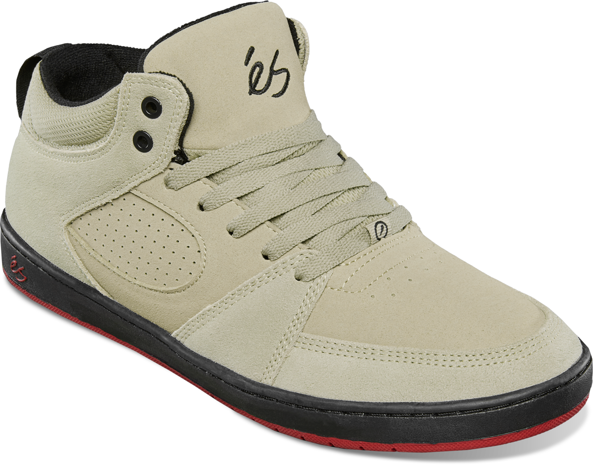 accel slim mid - skate shoes - tan/black - esskateboarding
