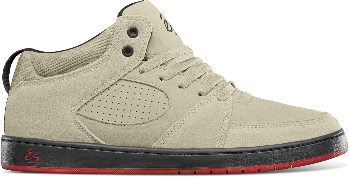 accel slim mid - skate shoes - tan/black - esskateboarding