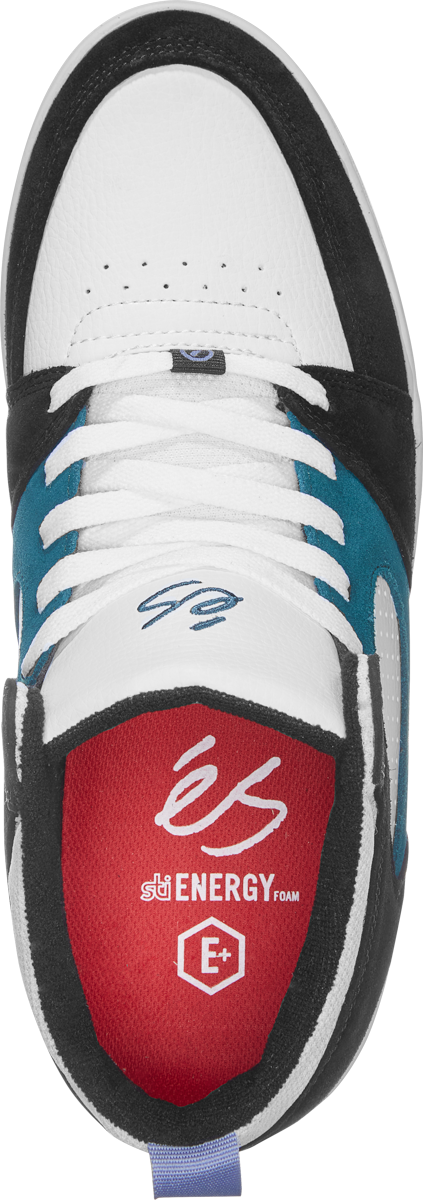 accel slim mid - skate shoes - black/white/green - esskateboarding