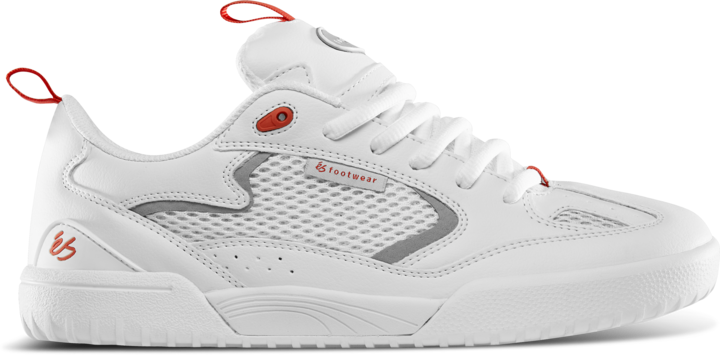 quattro - skate shoes - white/grey/red - esskateboarding