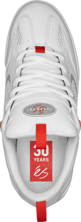 quattro - skate shoes - white/grey/red - esskateboarding