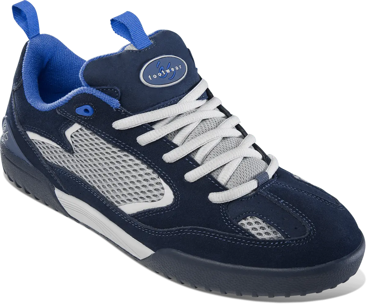 Quattro navy/grey/royal - skate shoes | éS skateboarding Low-Top Shoe Es Footwear Sneakers Skate Style OG Premium