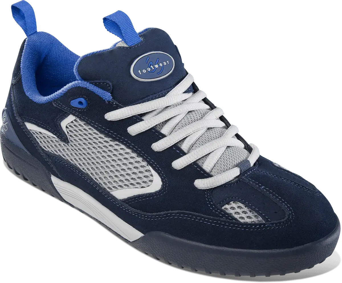 Quattro navy/grey/royal - skate shoes | éS skateboarding Low-Top Shoe Es Footwear Sneakers Skate Style OG Premium