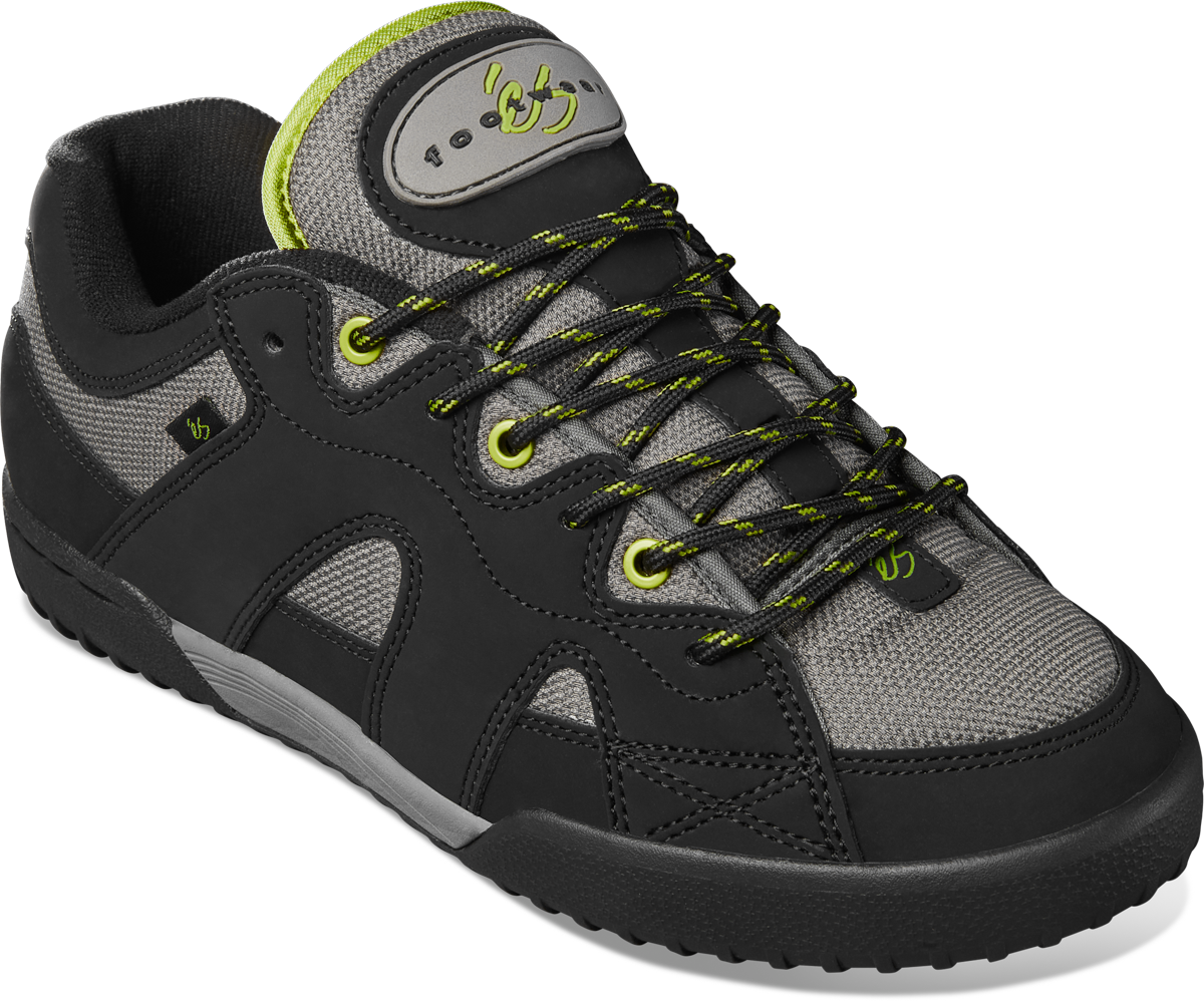 one nine 7 - skate shoes - black/lime - esskateboarding