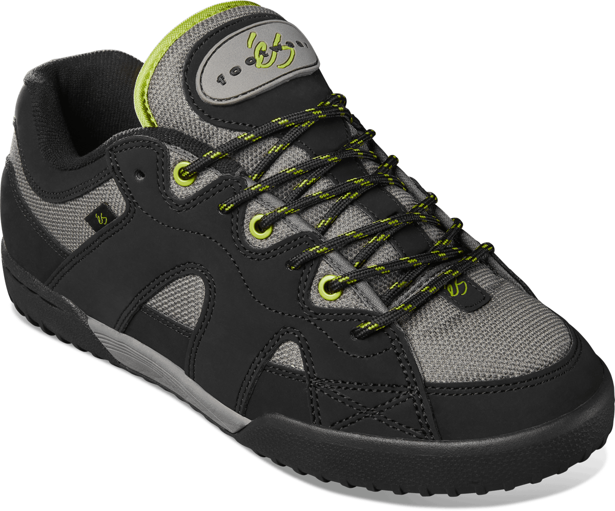 one nine 7 - skate shoes - black/lime - esskateboarding