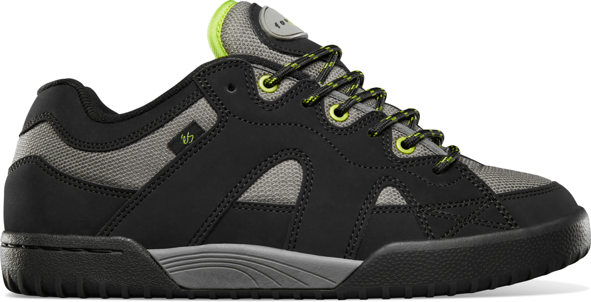 one nine 7 - skate shoes - black/lime - esskateboarding