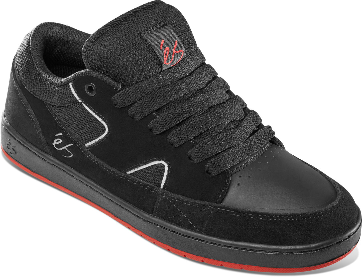 sophisto - skate shoes - black/black/red - esskateboarding