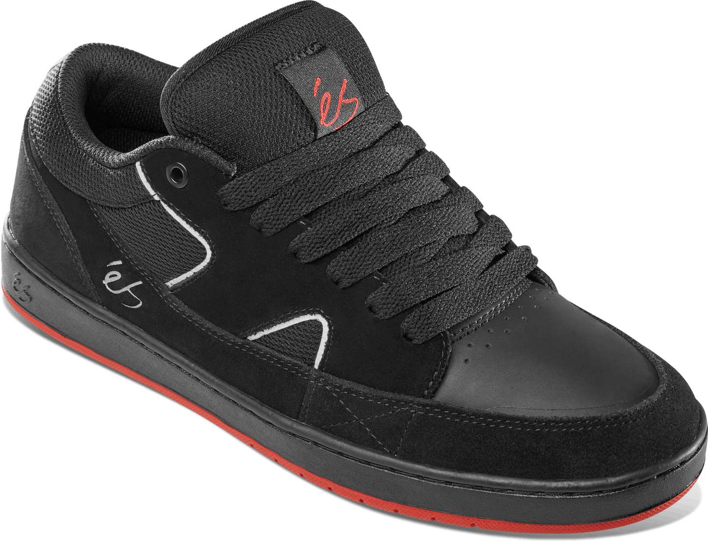 sophisto - skate shoes - black/black/red - esskateboarding