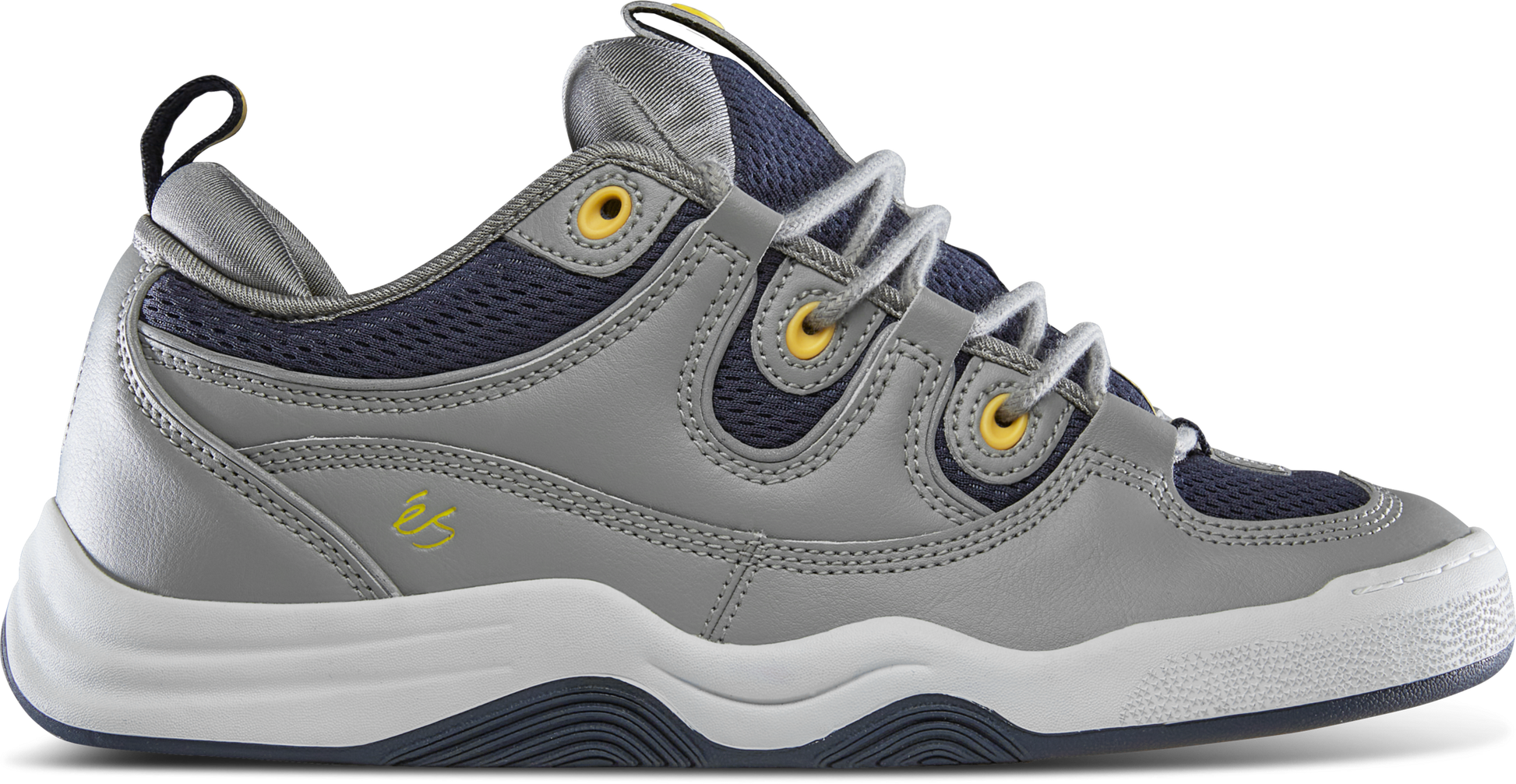 two nine 8 - skate shoes - grey/navy/yellow - esskateboarding