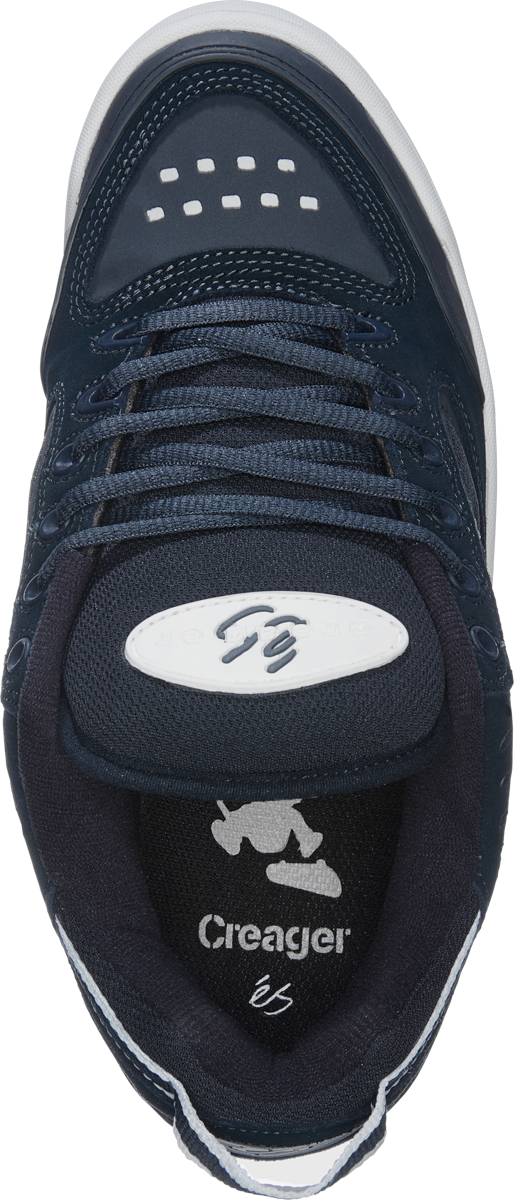 creager - skate shoes - navy/white - esskateboarding