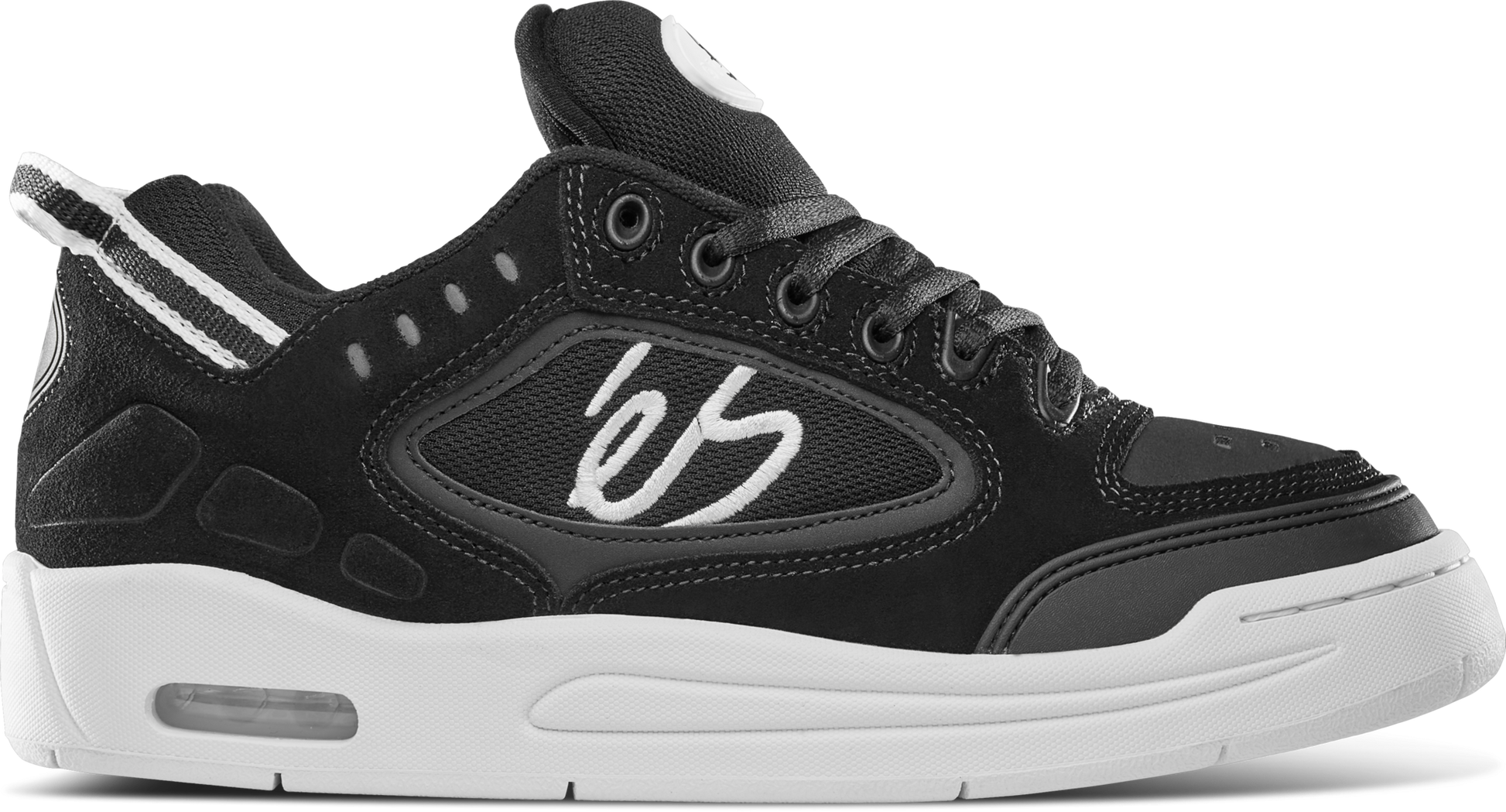 creager - skate shoes - black/white - esskateboarding