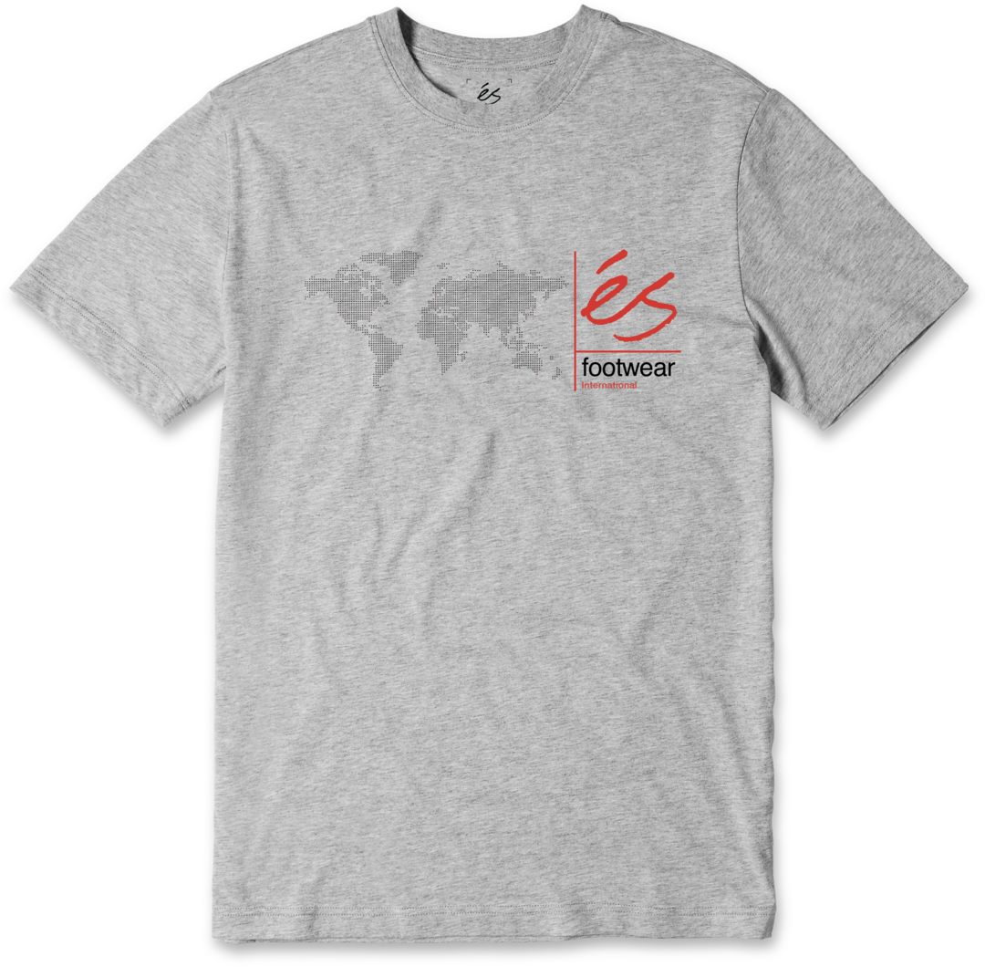 digi map tee - shirts & tops - grey/heather - esskateboarding