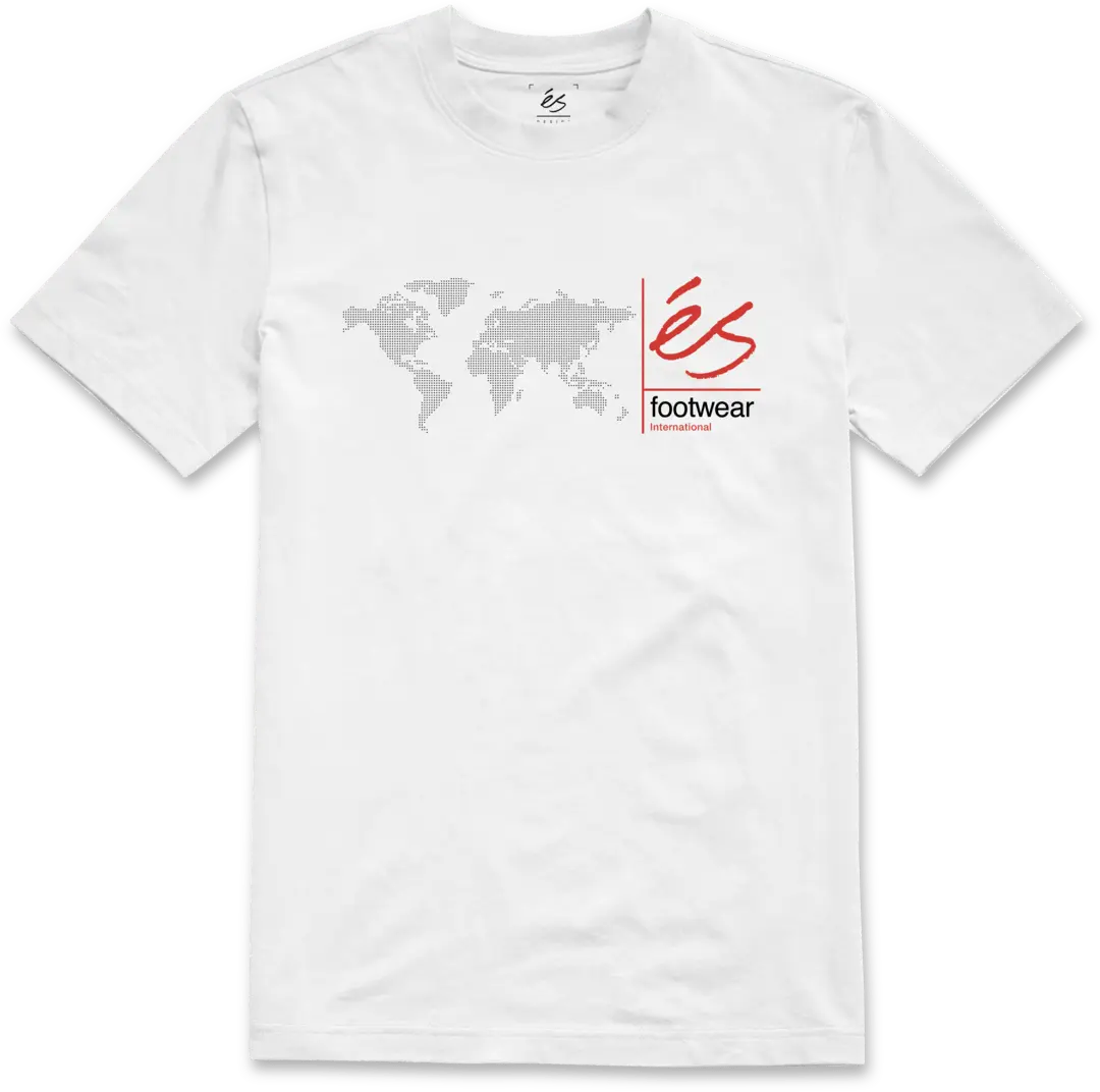 Digi Map Tee white - t-shirt | éS skateboarding S/S Basic T-Shirt Es Footwear Sneakers Skate Style OG Premium