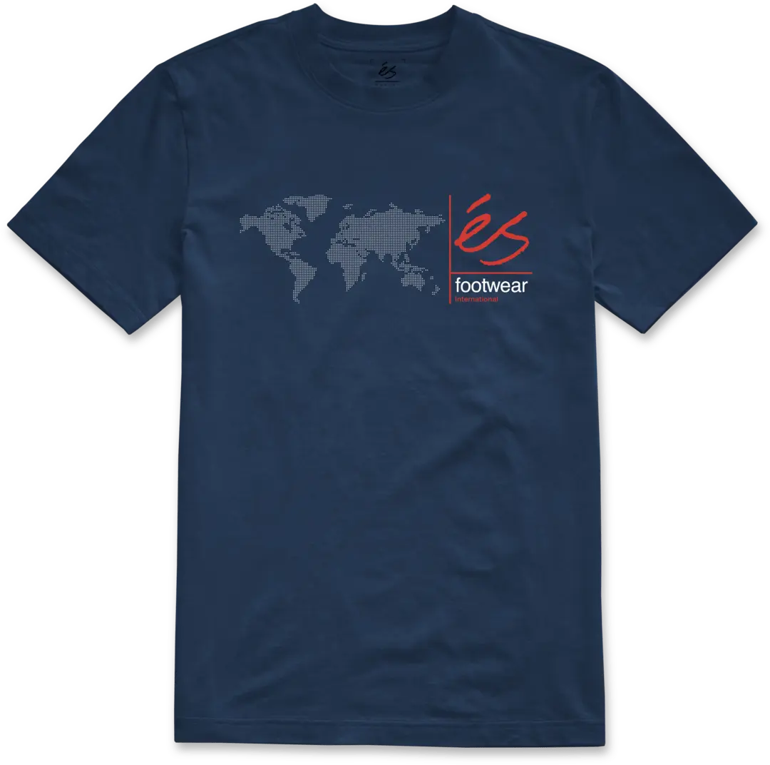 Digi Map Tee navy - t-shirt | éS skateboarding S/S Basic T-Shirt Es Footwear Sneakers Skate Style OG Premium