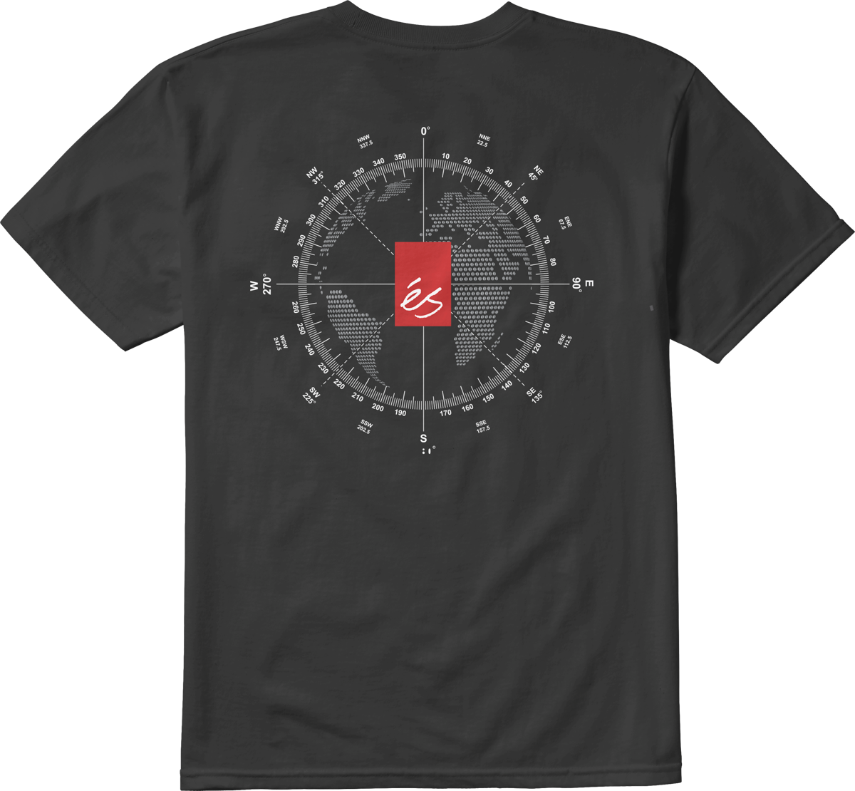 compass tee - shirts & tops - black - esskateboarding
