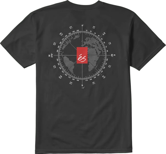 Compass Tee black - t-shirt | éS skateboarding S/S Basic T-Shirt Es Footwear Sneakers Skate Style OG Premium