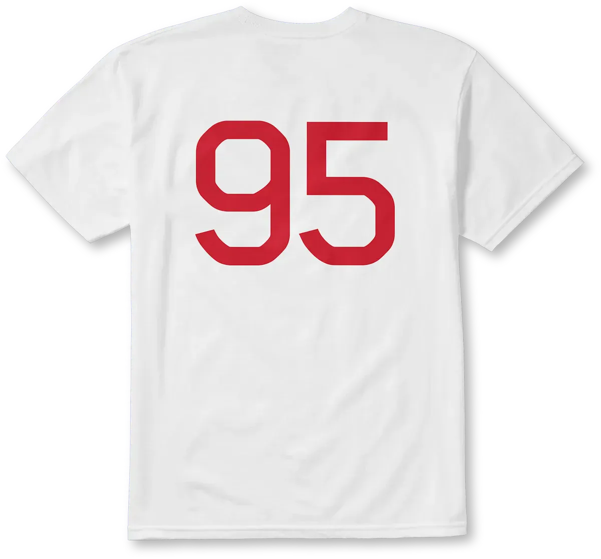 95 Tee White/Red Cotton Skate Classic | éS skateboarding S/S Basic T-Shirt Es Footwear Sneakers Skate Style OG Premium