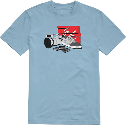 Vx Tee light blue - t-shirt | éS skateboarding S/S Basic T-Shirt Es Footwear Sneakers Skate Style OG Premium