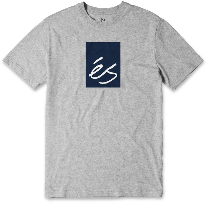 Main Block Tee grey/navy - t-shirt | éS skateboarding S/S Basic T-Shirt Es Footwear Sneakers Skate Style OG Premium