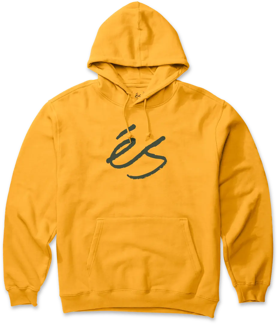 Script t-shirt gold | éS skateboarding Screen Hooded Fleece Es Footwear Sneakers Skate Style OG Premium