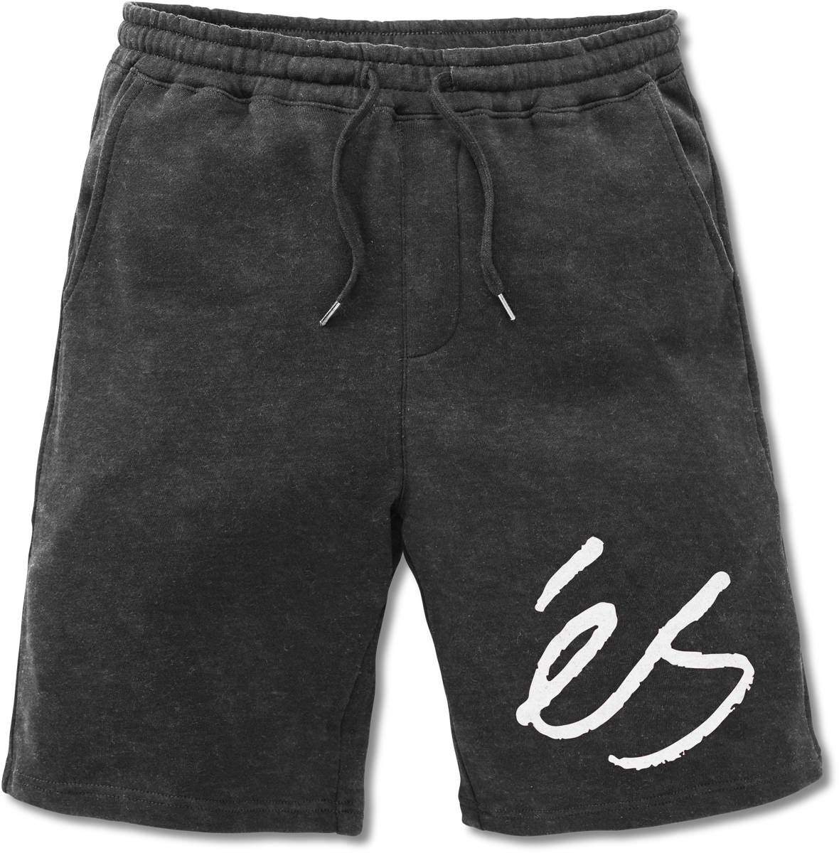 big script sweat shorts - shorts - black/heather - esskateboarding