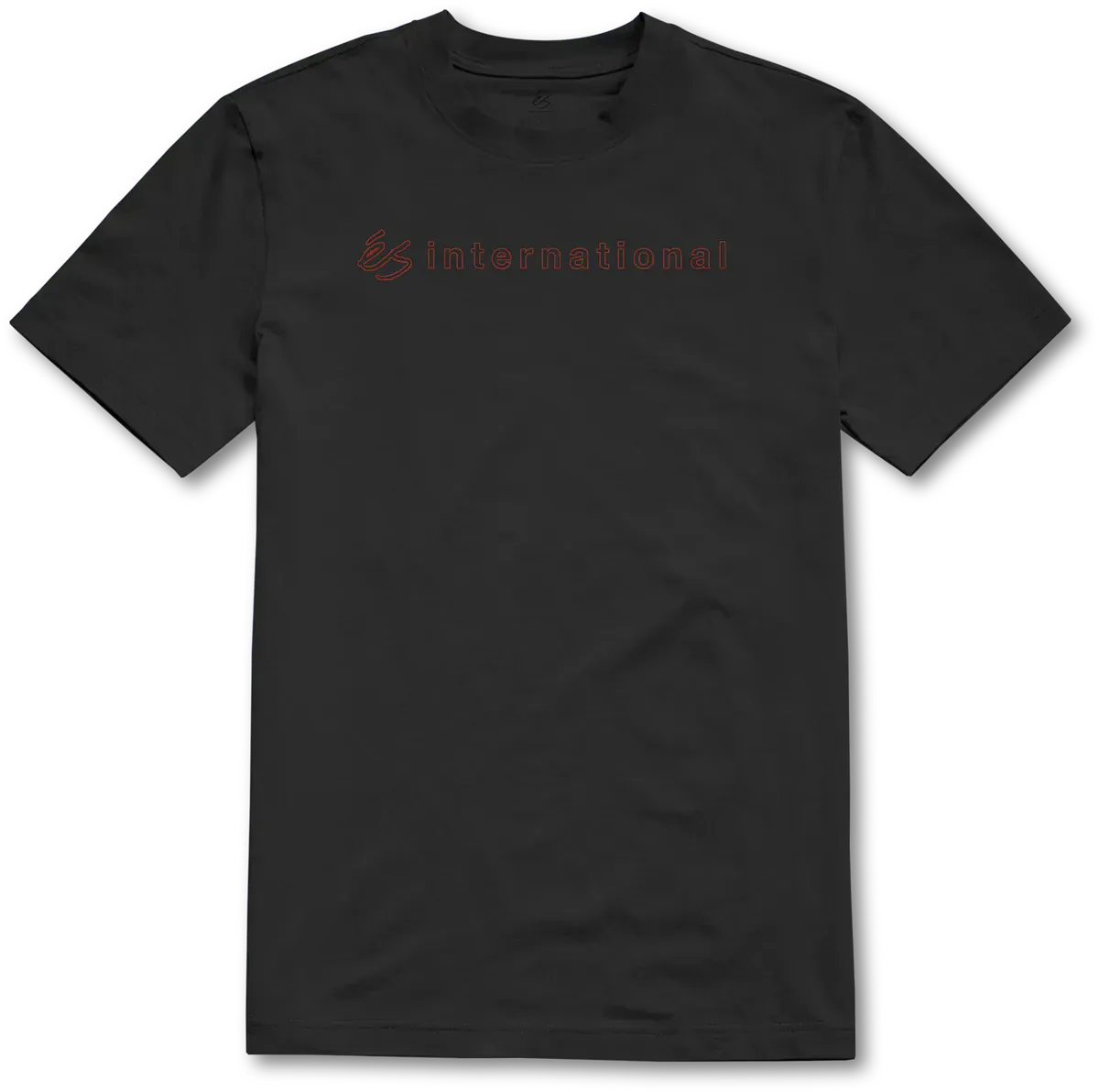 International Tee Black Streetwear Style | éS skateboarding S/S Basic T-Shirt Es Footwear Sneakers Skate Style OG Premium