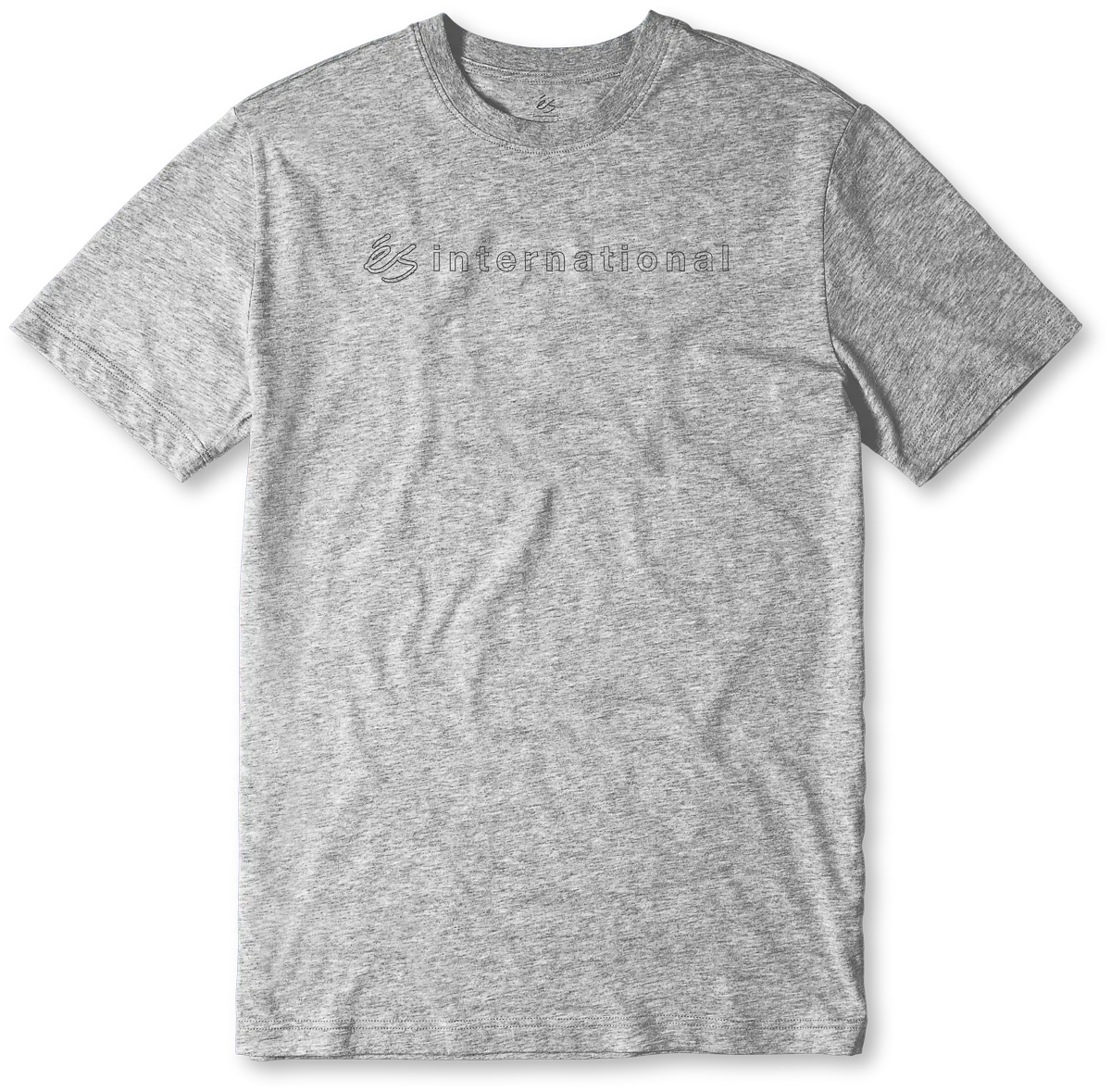 International Tee Grey/Heather Cotton | éS skateboarding S/S Basic T-Shirt Es Footwear Sneakers Skate Style OG Premium