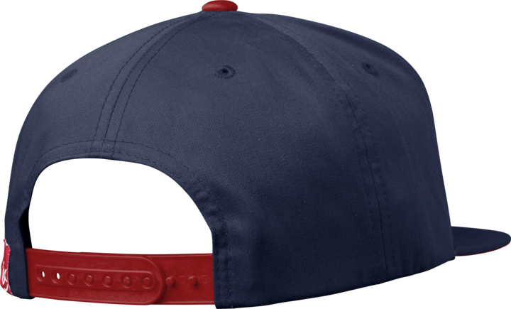 script snapback hat - headwear - navy/red - esskateboarding