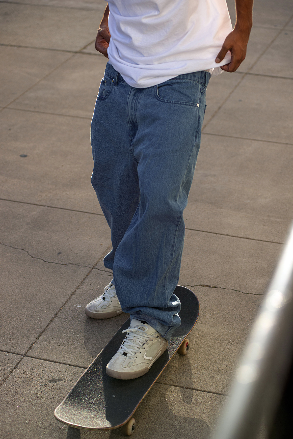 baggy denim pant - pants - black wash - esskateboarding