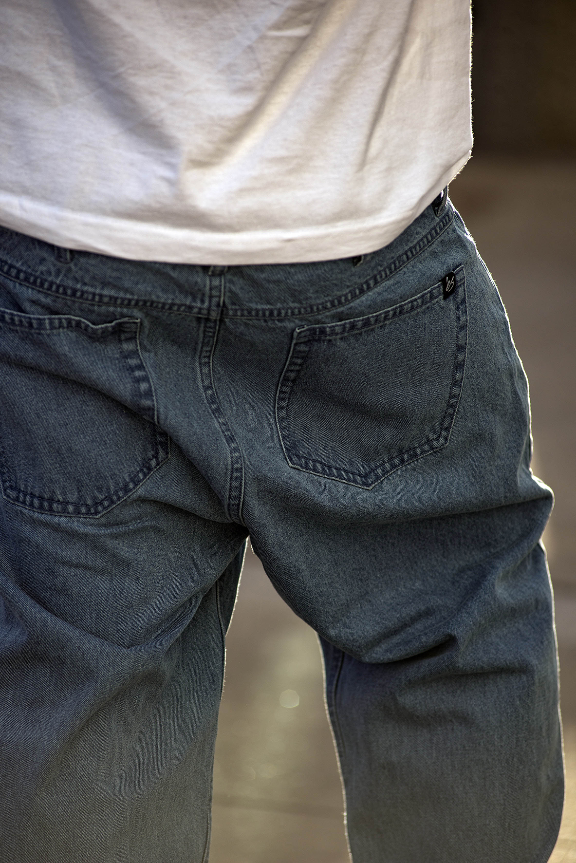 baggy denim pant - pants - black wash - esskateboarding