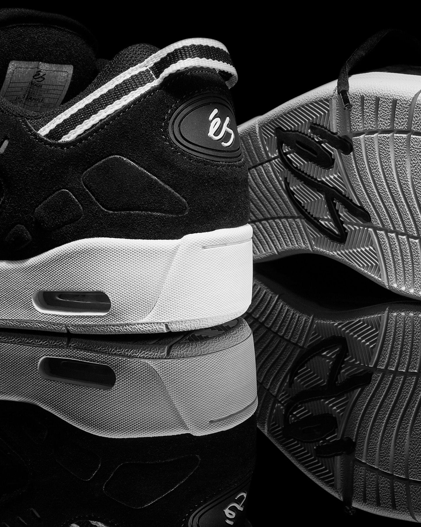 creager - skate shoes - black/white - esskateboarding