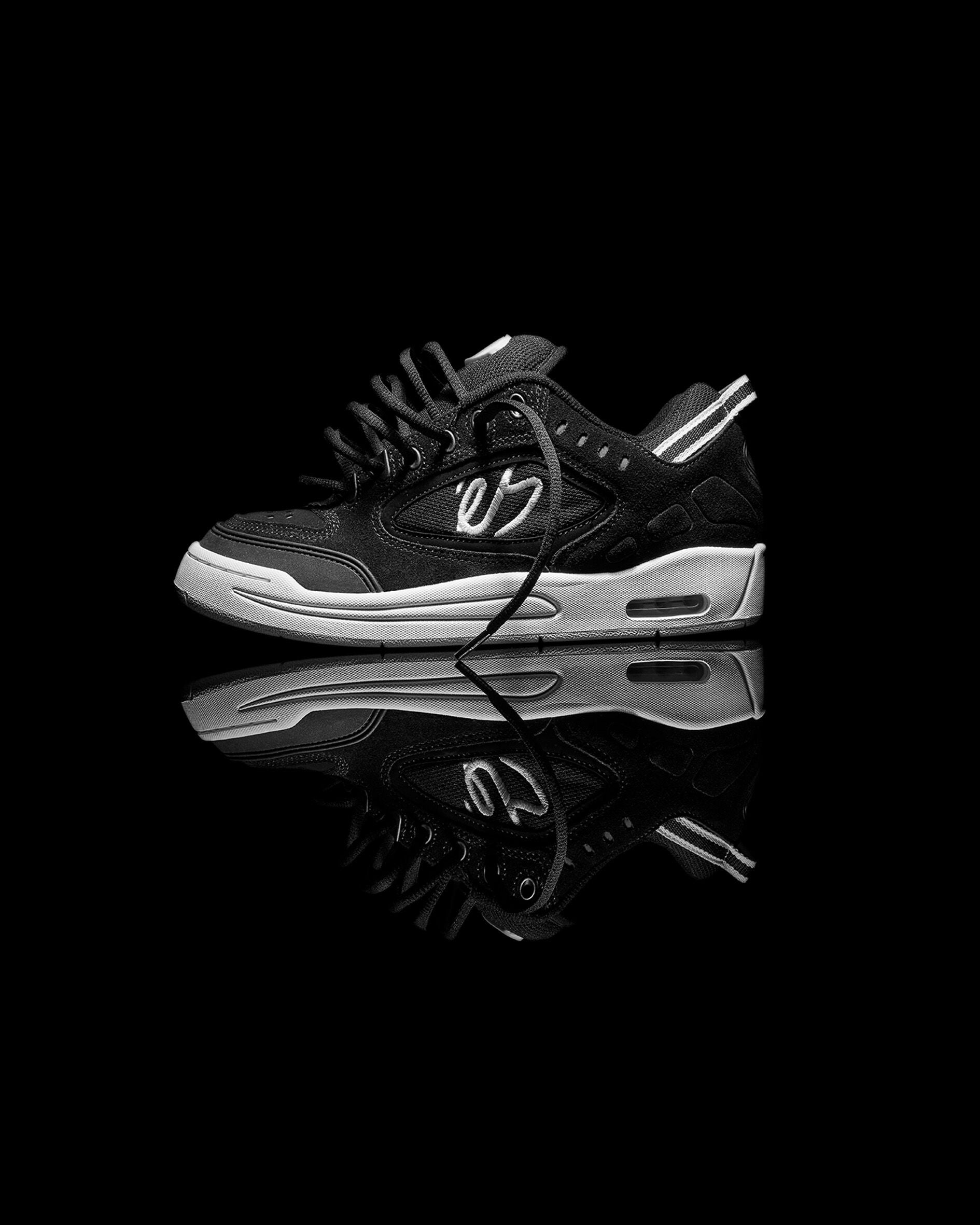 creager - skate shoes - black/white - esskateboarding