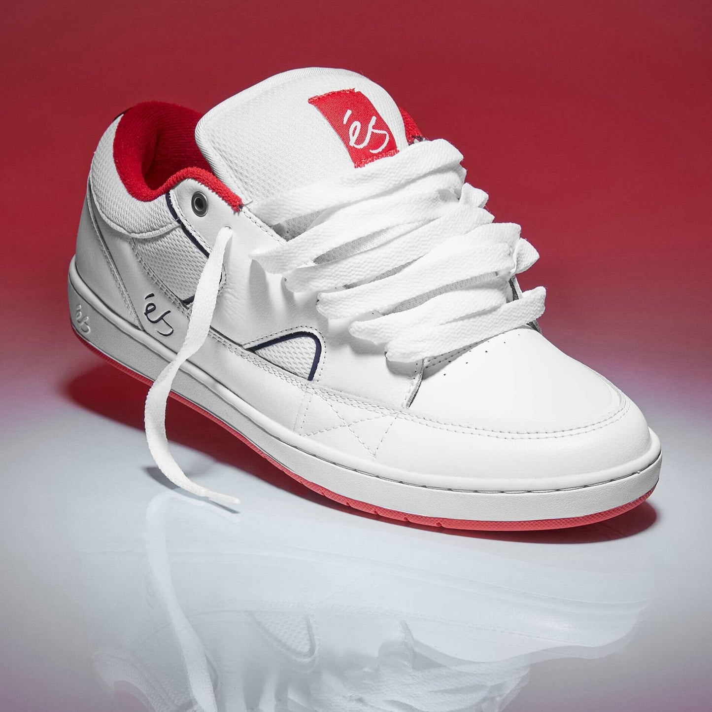 sophisto - skate shoes - white/navy/red - esskateboarding