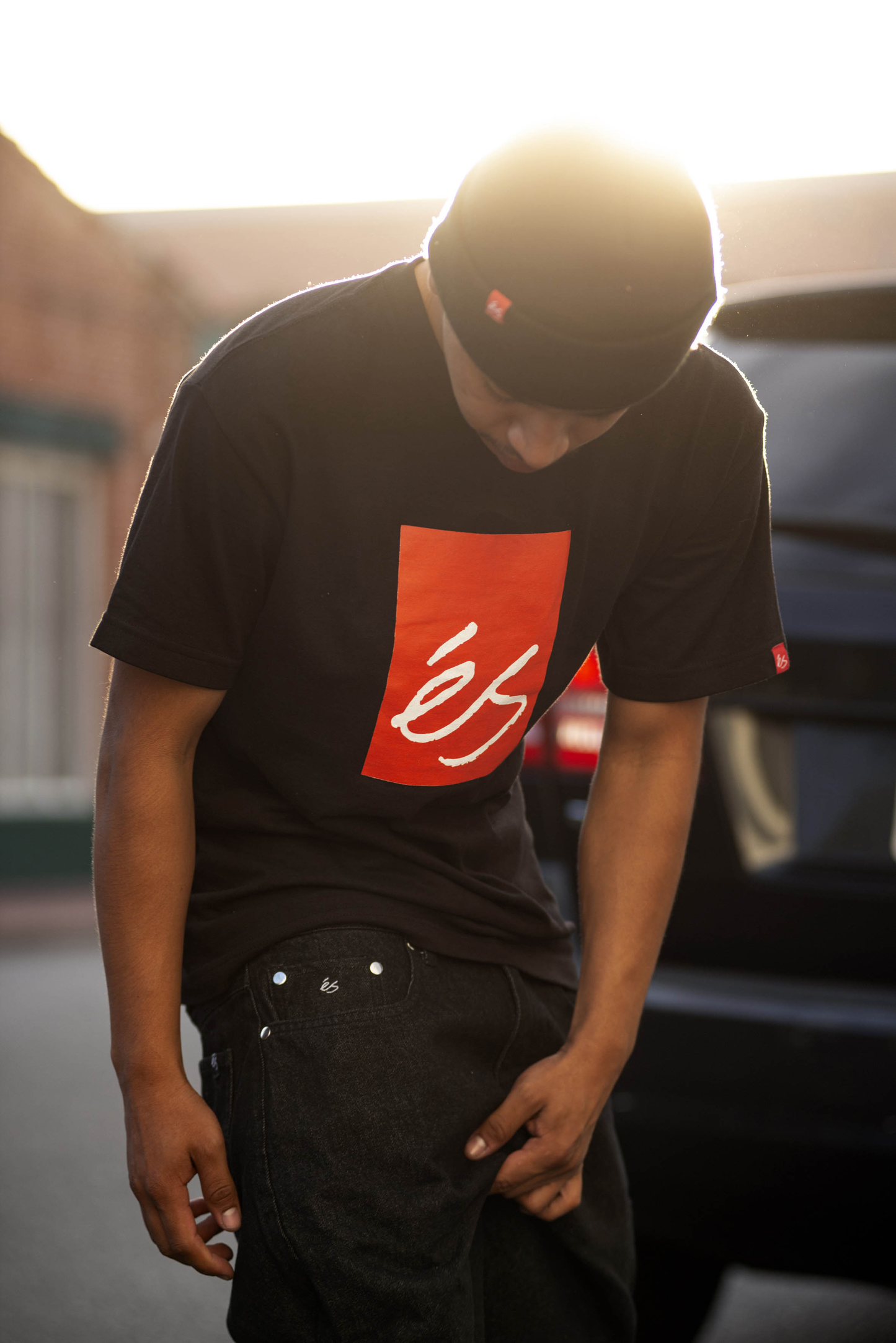 baggy denim pant - pants - black wash - esskateboarding