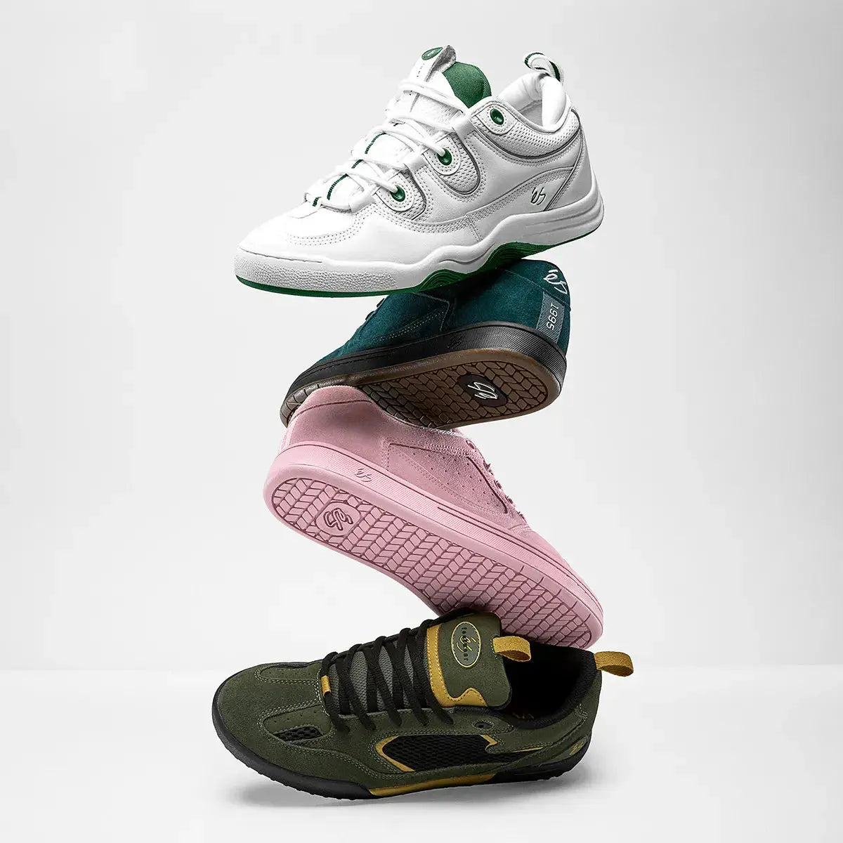 Two Nine 8 Low-Top Shoe White/Green | éS skateboarding Low-Top Shoe Es Footwear Sneakers Skate Style OG Premium