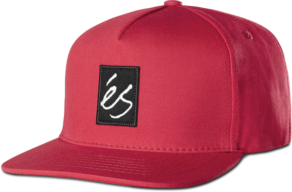 éS Script Snapback Red One Size