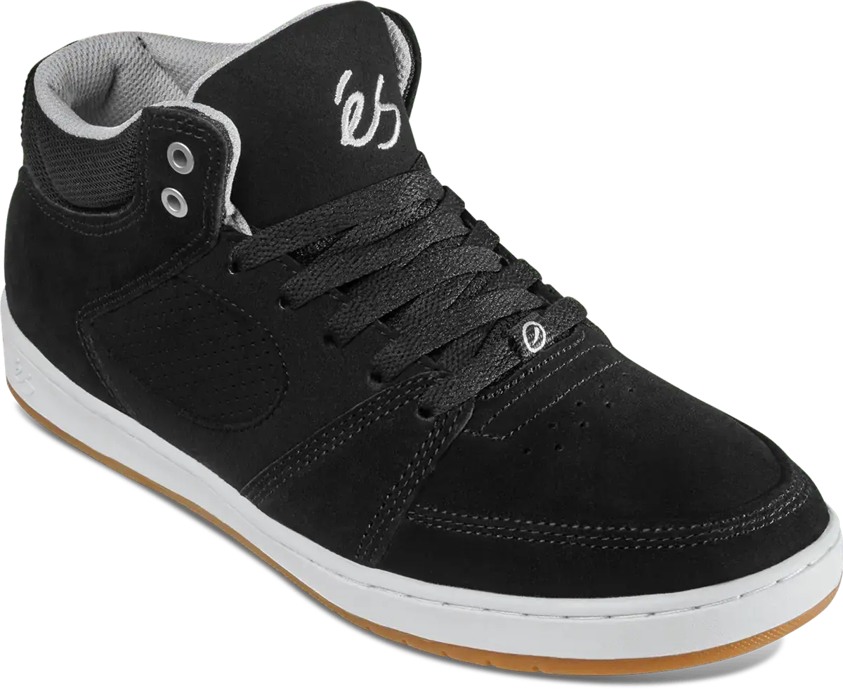 Accel Slim Mid black/white/silver | éS skateboarding Low-Top Shoe Es Footwear Sneakers Skate Style OG Premium