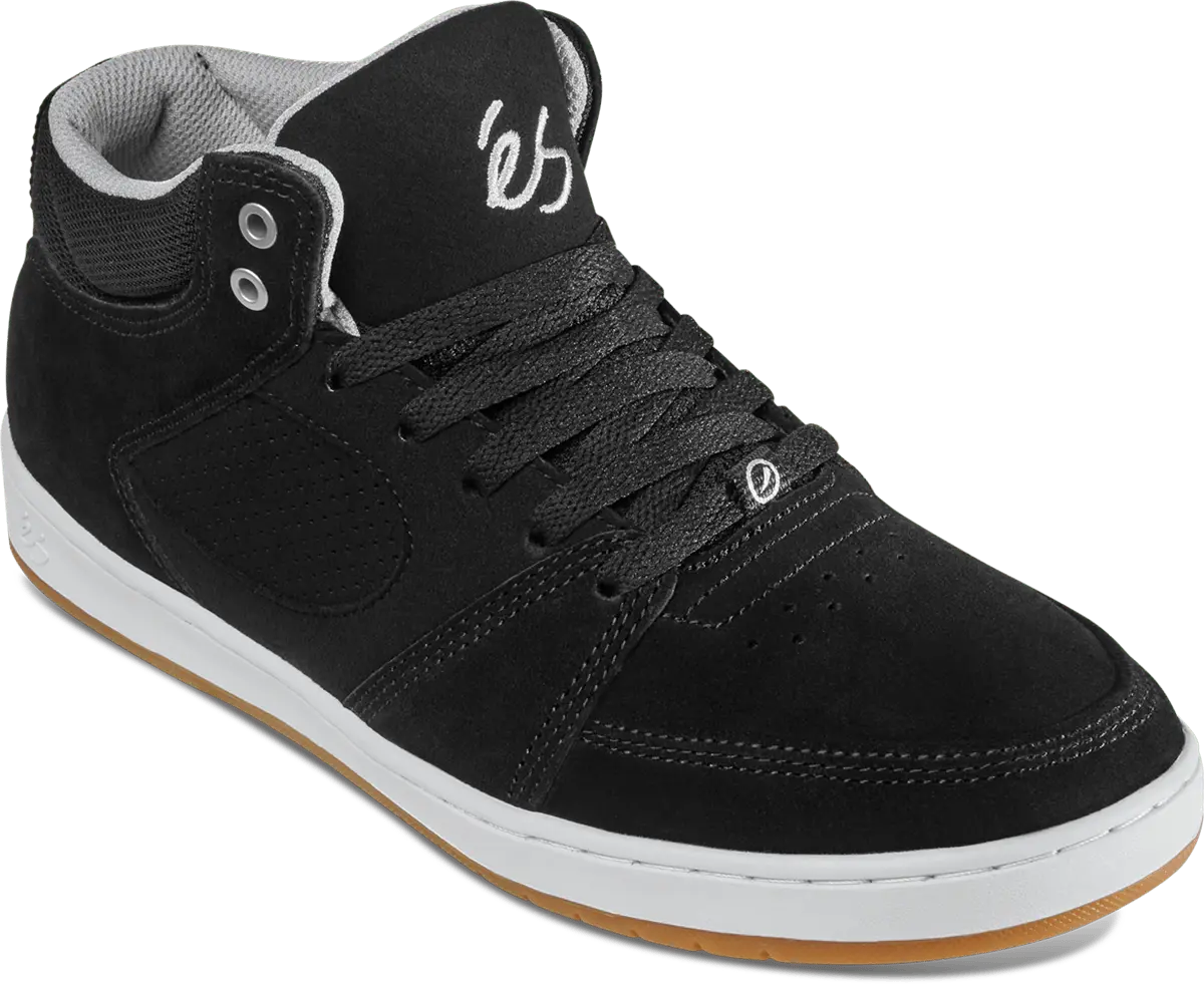 Accel Slim Mid black/white/silver | éS skateboarding Low-Top Shoe Es Footwear Sneakers Skate Style OG Premium