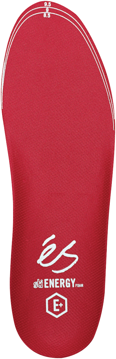 sti energy foam insole - insoles & inserts - red - esskateboarding